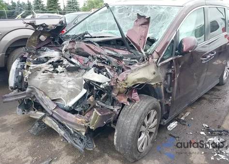 2014 Honda Odyssey Ex-L z USA, uszkodzony, nr VIN 5FNRL5H62EB013541